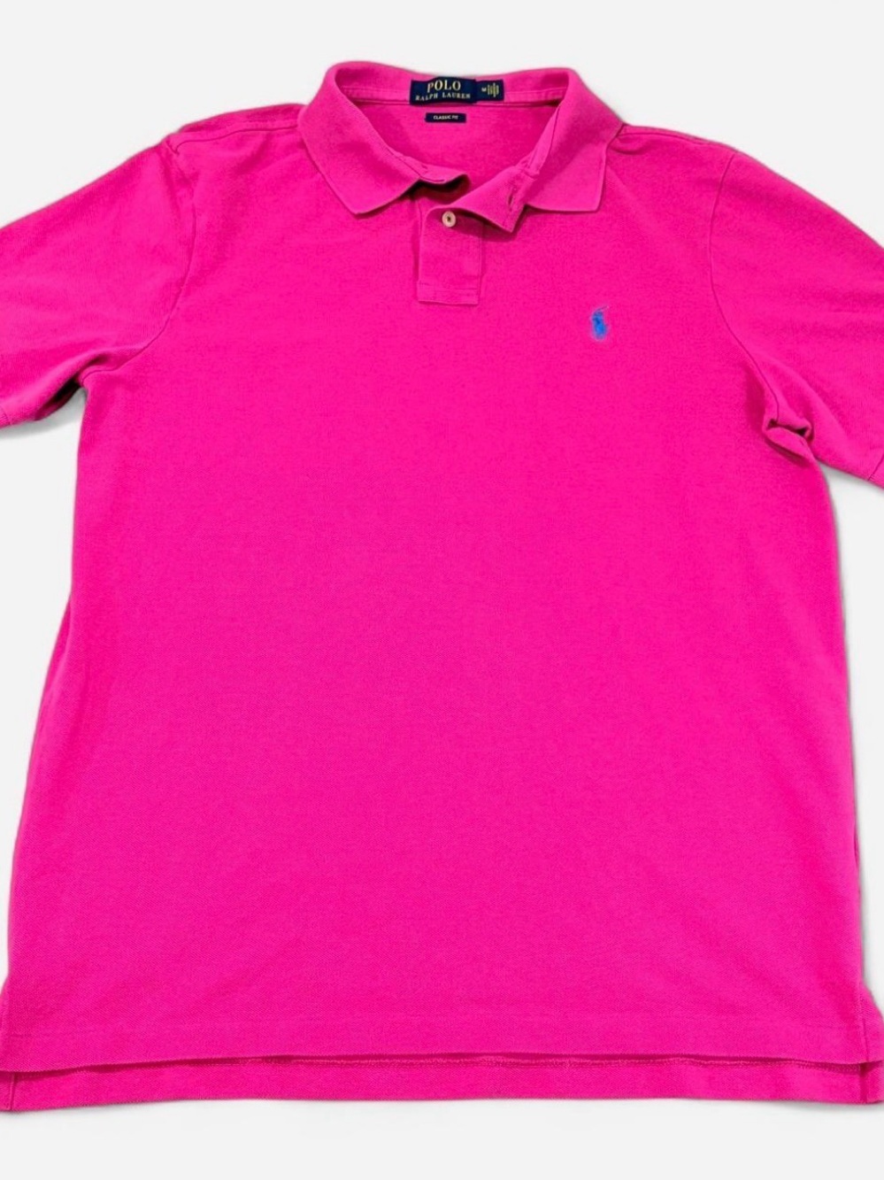 Polo Ralph Lauren Fuchsia Classic Fit Mesh Polo Shirt Men’s Medium